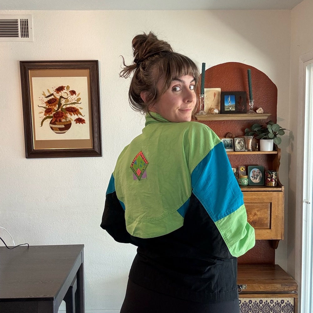 Vintage New balance Jacket in Black and Green